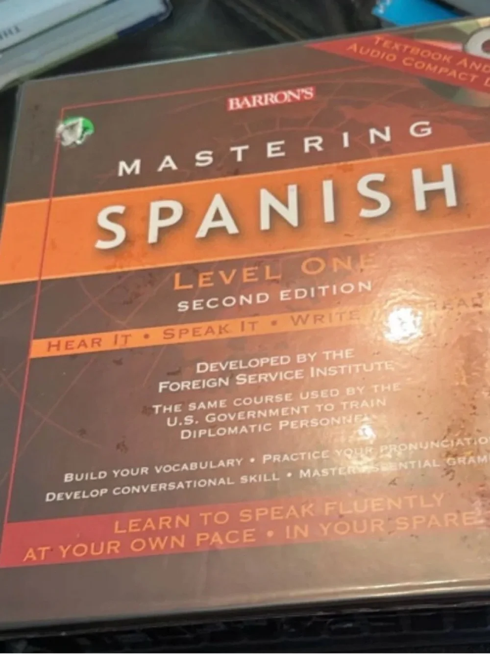 Barron's Mastering Spanish Level One - Orange & Brown CD set